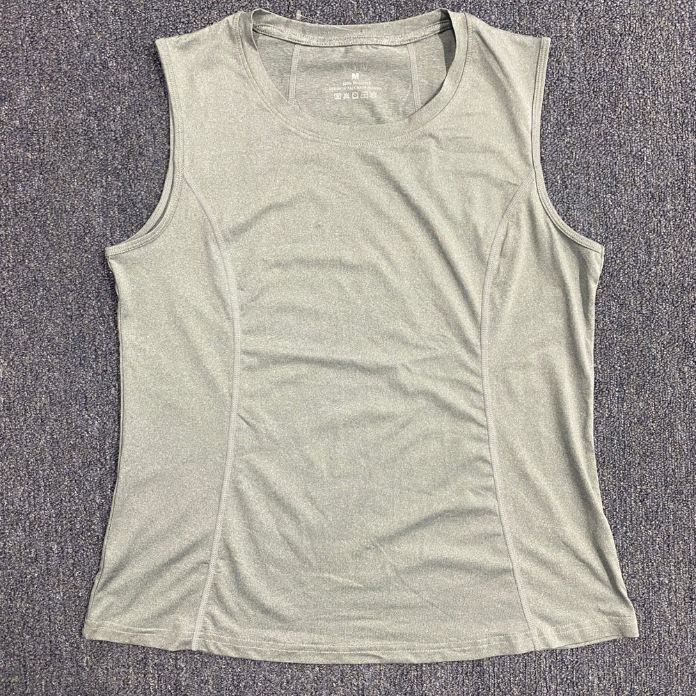 YYV Tank Mens Medium Sleeveless Performance Training Heather‎ Gray Activewear